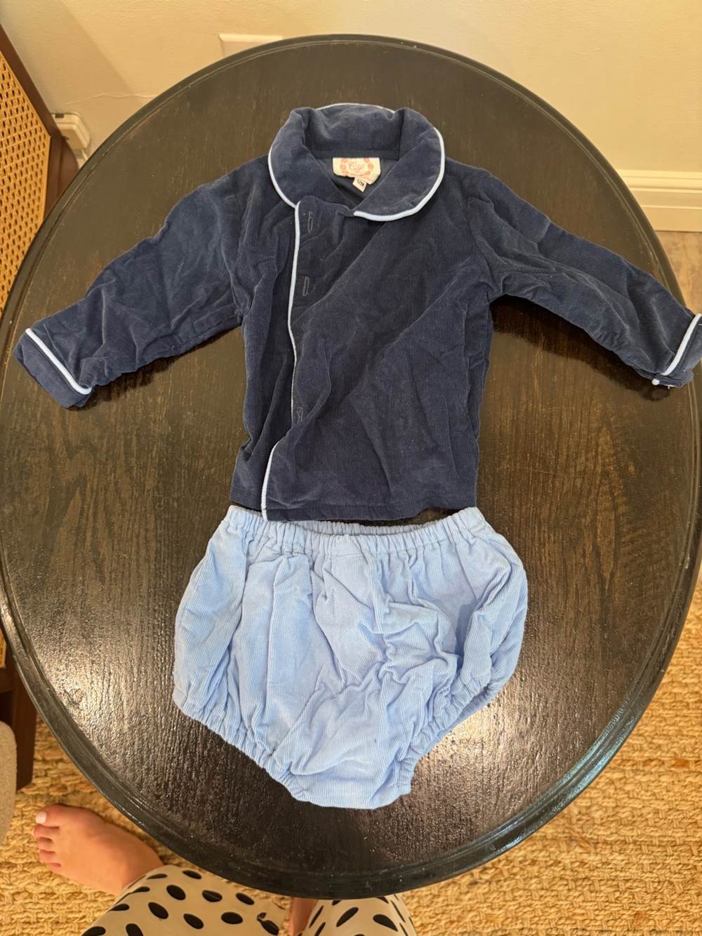 Cecil and Lou Navy and Light Blue Kids Matching Set - Classic Two-Piece